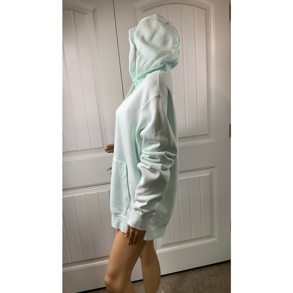 Nike Womens Hoodie Sz Lg Green Embroidered Logo Kangaroo Pocket Outdoor Gorpcore - Picture 10 of 13
